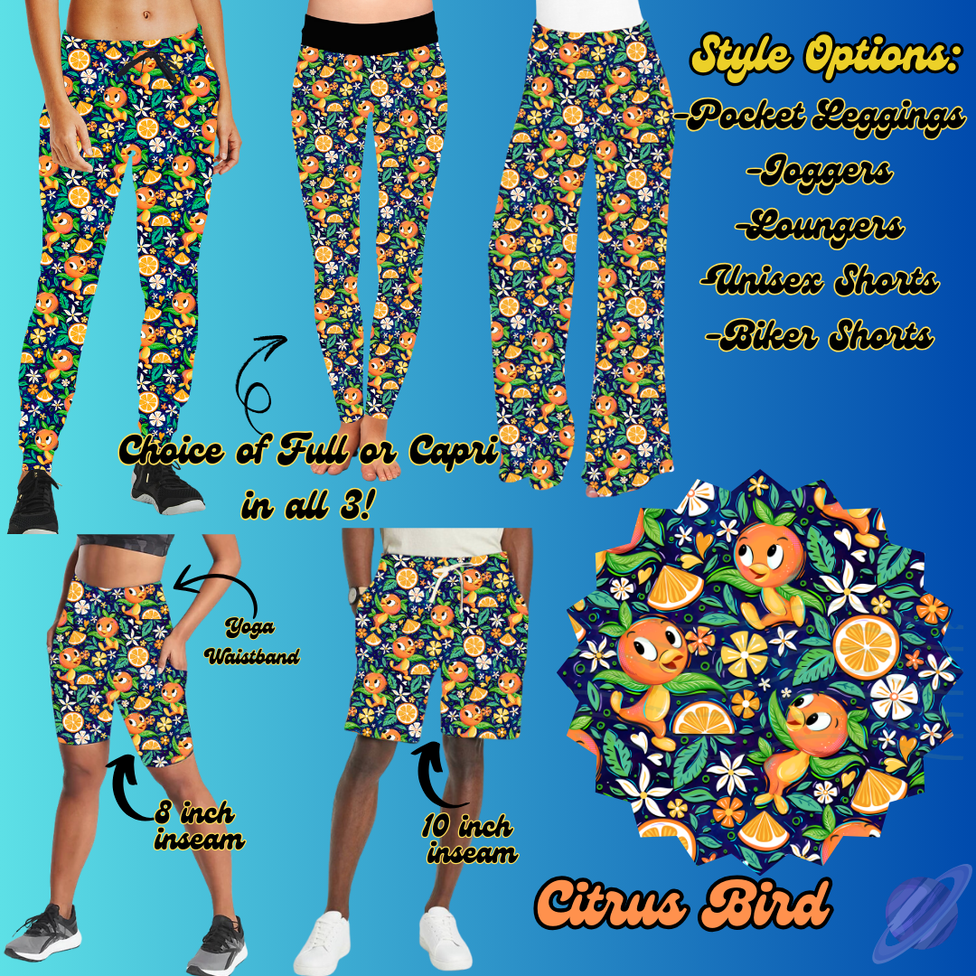 CITRUS BIRD - LEGGING/JOGGER/LOUNGER/SHORTS - BATCH 100 PREORDER CLOSING 1/20