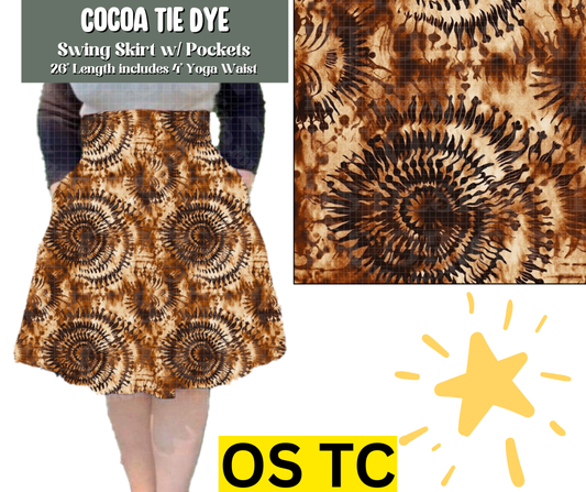 Cocoa Tie Dye Swing Skirt