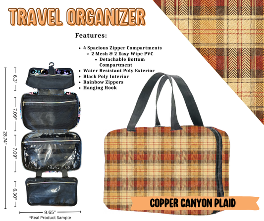 Copper Canyon Plaid Travel Organizer