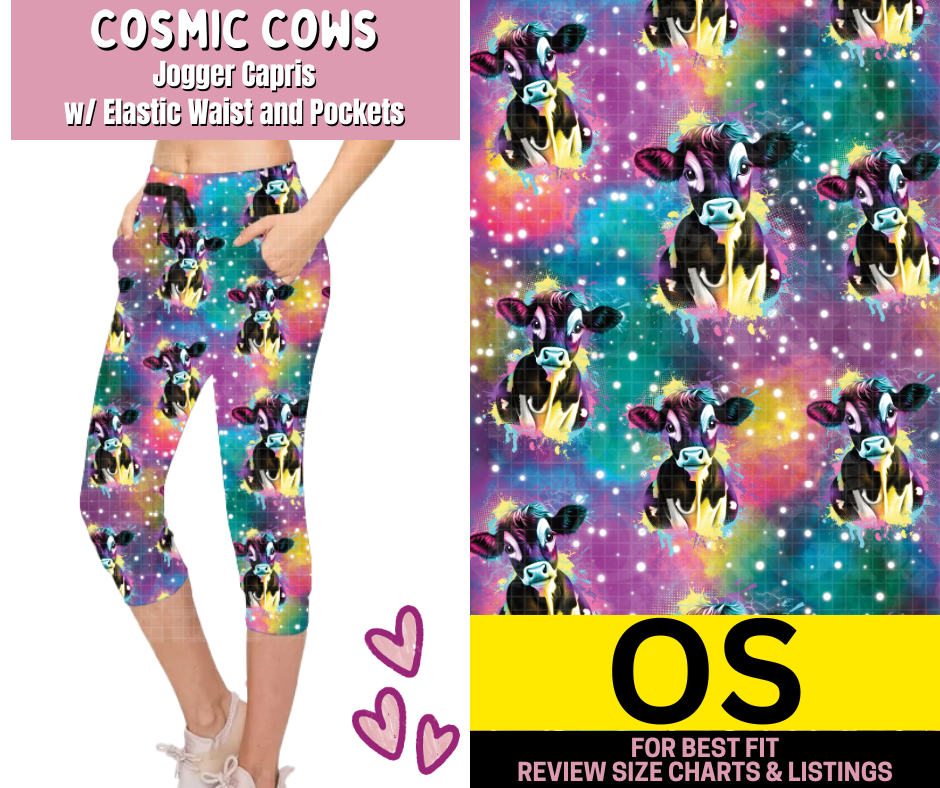 Cosmic Cows Jogger Capri