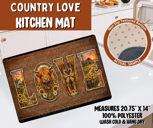 Preorder! Closes 10/19. ETA Jan. Country Love Kitchen Mat