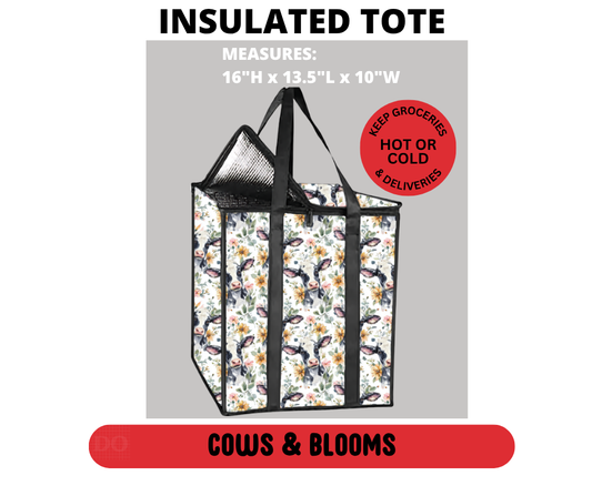 Cows & Blooms Insulated Tote
