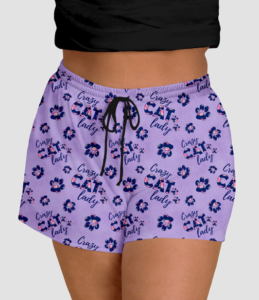 RTS - Crazy Cat Lady Jogger Shorts