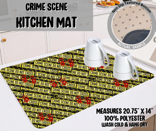 Crime Scene Kitchen Mat