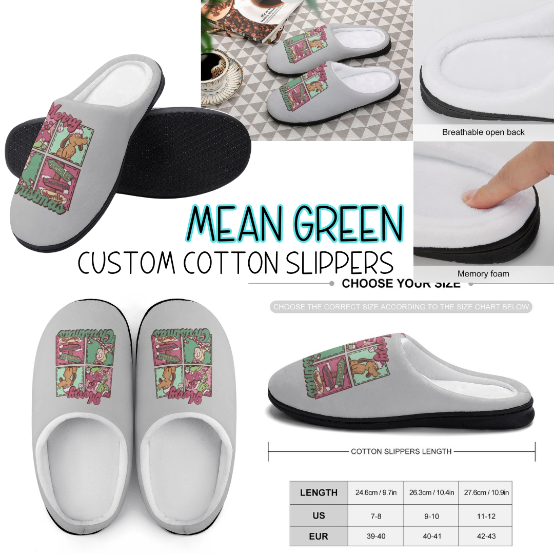 MEAN GREEN - CUSTOM SLIPPERS PREORDER CLOSING 9/16