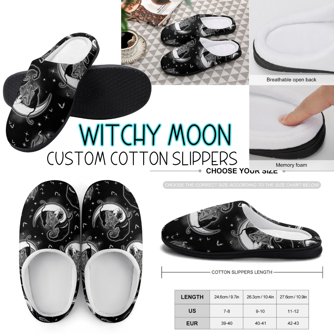 WITCHY MOON - CUSTOM SLIPPERS PREORDER CLOSING 9/16