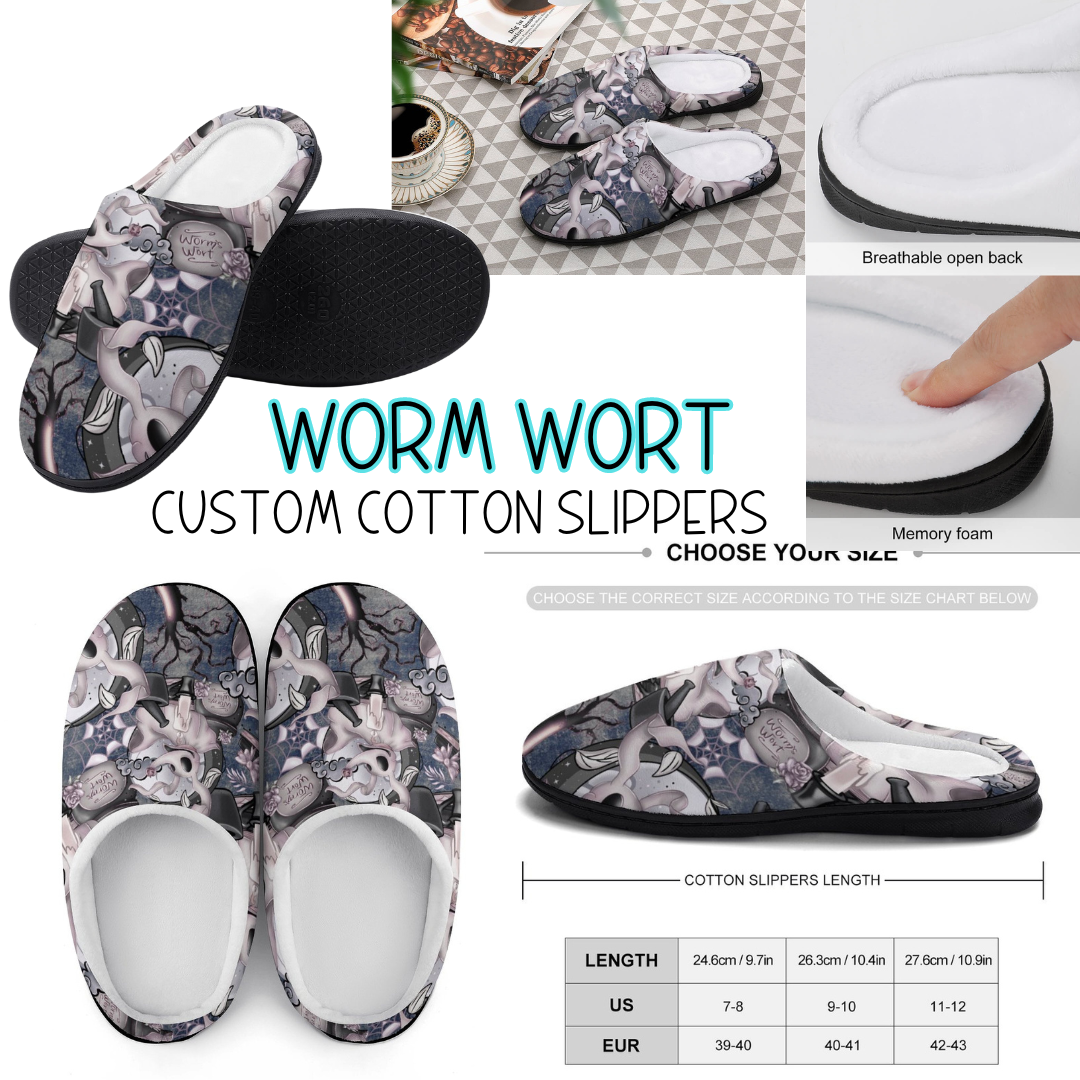 WORM WORT - CUSTOM SLIPPERS PREORDER CLOSING 9/16