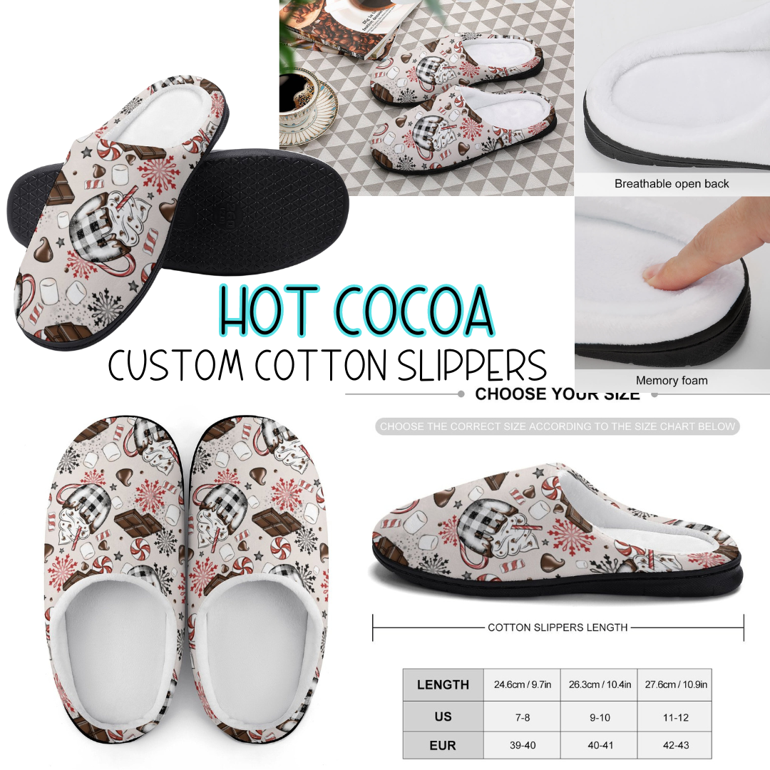 HOT COCOA - CUSTOM SLIPPERS PREORDER CLOSING 9/16