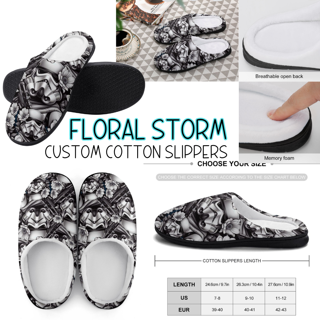 FLORAL STORM - CUSTOM SLIPPERS PREORDER CLOSING 9/16