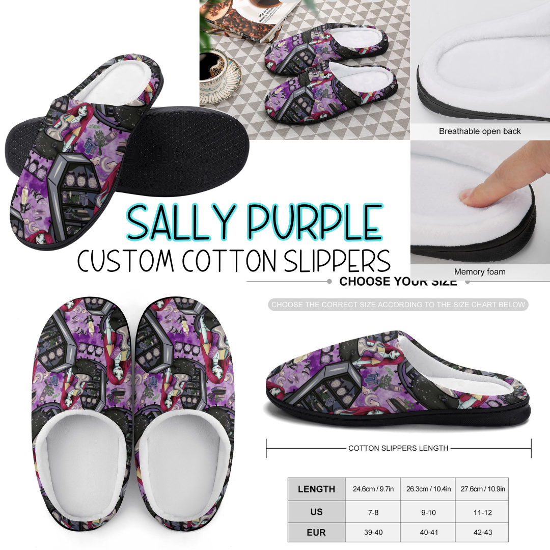 SALLY PURPLE - CUSTOM SLIPPERS PREORDER CLOSING 9/16