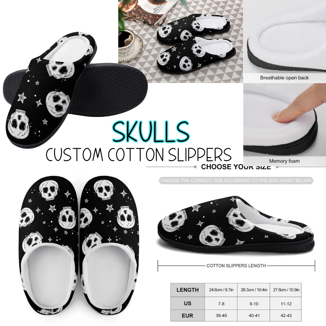 SKULLS - CUSTOM SLIPPERS PREORDER CLOSING 9/16