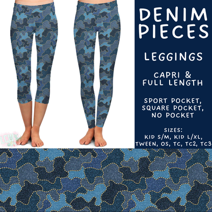 Batch #607 - Fun Run 28 - Closes 11/2 - ETA early Jan - Denim Pieces Full and Capri Length Leggings