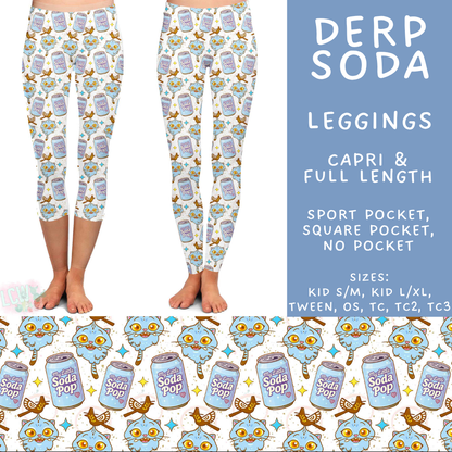 Batch #586 - Cool Characters 18 - Closes 9/16 - ETA mid Nov - Derp Soda Full and Capri Length Leggings