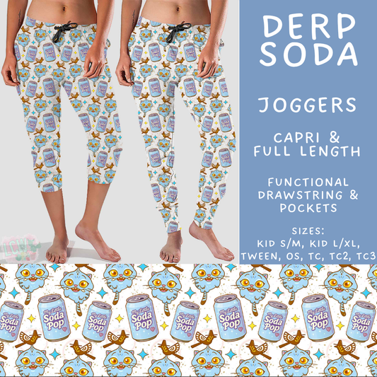 Batch #586 - Cool Characters 18 - Closes 9/16 - ETA mid Nov - Derp Soda Full and Capri Length Joggers