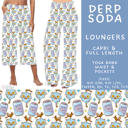 Batch #586 - Cool Characters 18 - Closes 9/16 - ETA mid Nov - Derp Soda Capri and Full Length Loungers