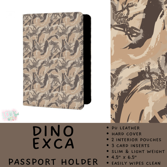 Batch #609 - Travel Collection 2 - Closes 11/6 - ETA early Jan - Dino Exca Passport Holder