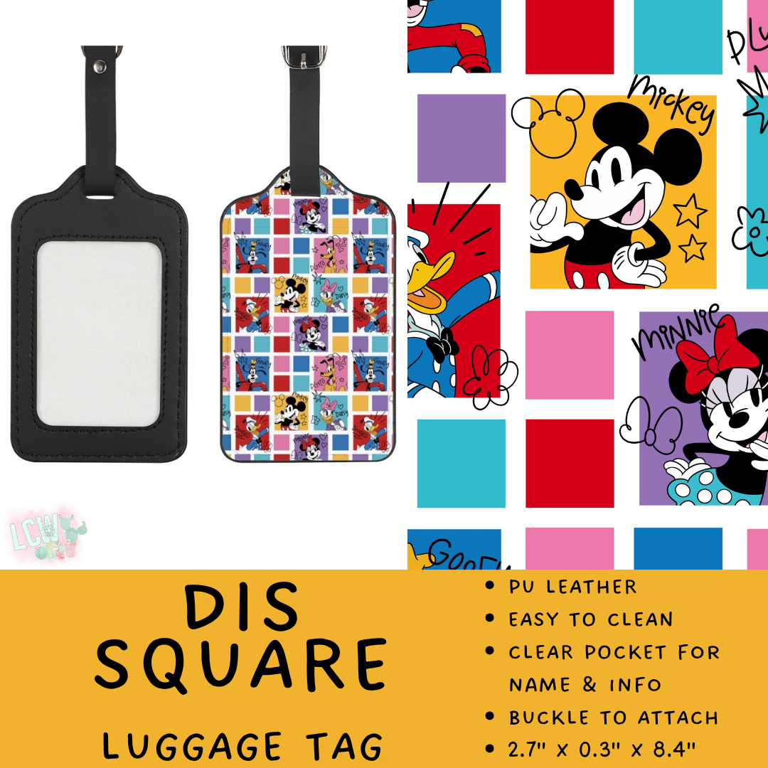 Batch #609 - Travel Collection 2 - Closes 11/6 - ETA early Jan - Dis Square Luggage Tag