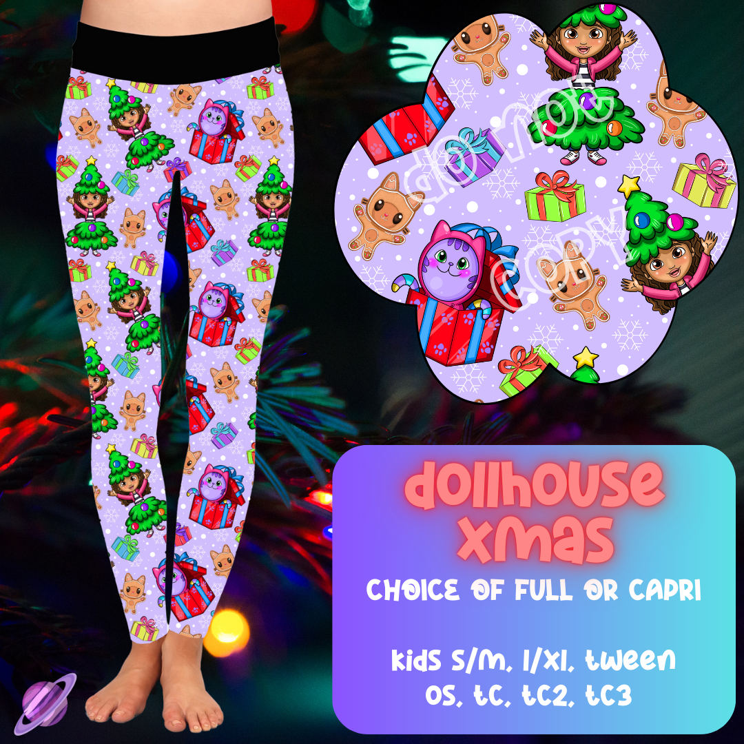 DOLLHOUSE XMAS - CHRISTMAS RUN - LEGGING/CAPRI PREORDER CLOSING 9/29