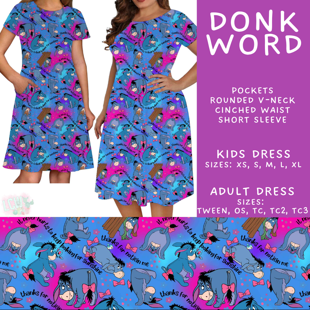Batch #608 - Magic in Words - Closes 11/4 - ETA early Jan - Donk Word Adult & Kids Dresses