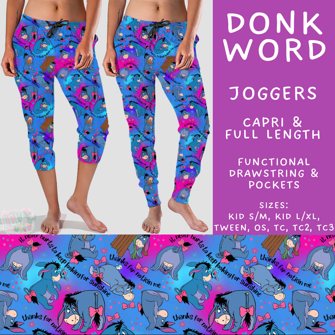 Batch #608 - Magic in Words - Closes 11/4 - ETA early Jan - Donk Word Full and Capri Length Joggers