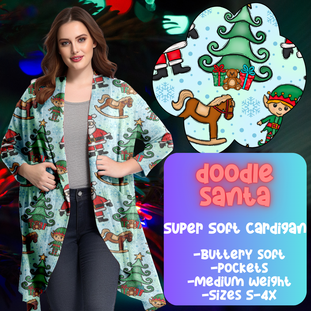 DOODLE SANTA - CHRISTMAS RUN -SOFT CARDGIAN PREORDER CLOSING 9/29