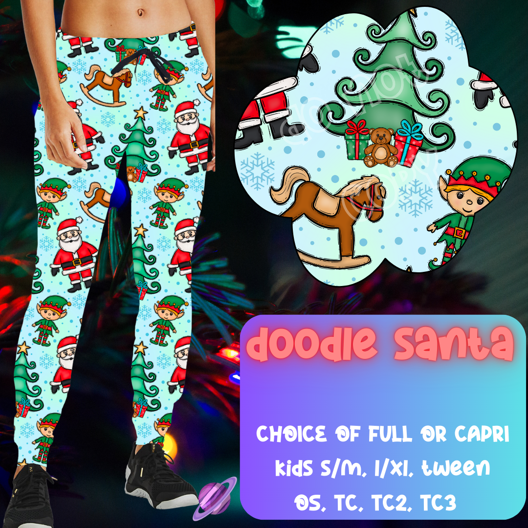 DOODLE SANTA - CHRISTMAS RUN - JOGGER/CAPRI PREORDER CLOSING 9/29