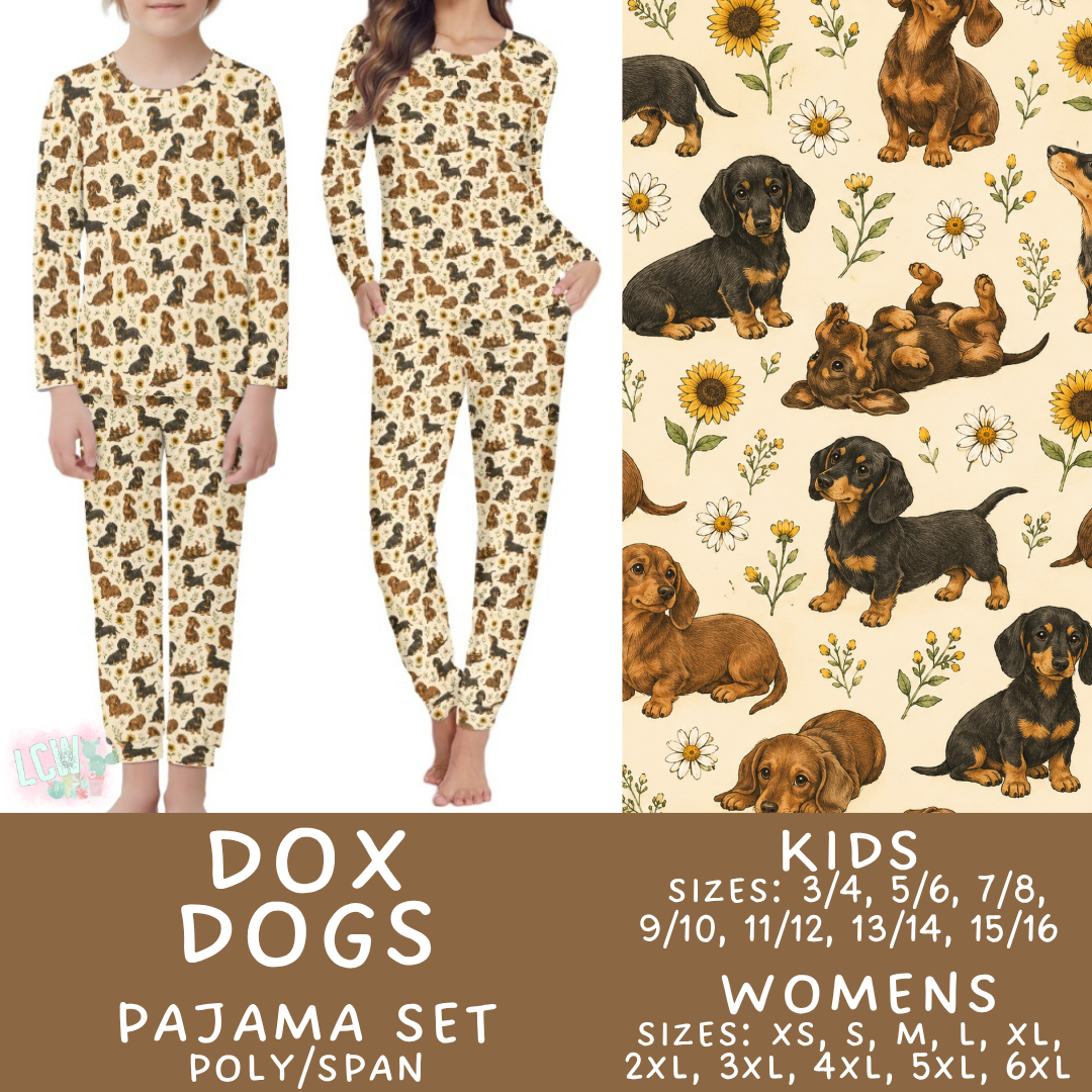 Batch #587 - Family Pajamas 2 - Closes 9/18 - ETA mid Nov - Dox Dogs Women's & Kid's Pajama Sets