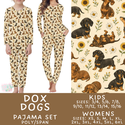 Batch #587 - Family Pajamas 2 - Closes 9/18 - ETA mid Nov - Dox Dogs Women's & Kid's Pajama Sets