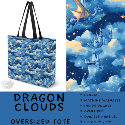 Batch #609 - Travel Collection 2 - Closes 11/6 - ETA early Jan - Dragon Clouds Oversized Totes