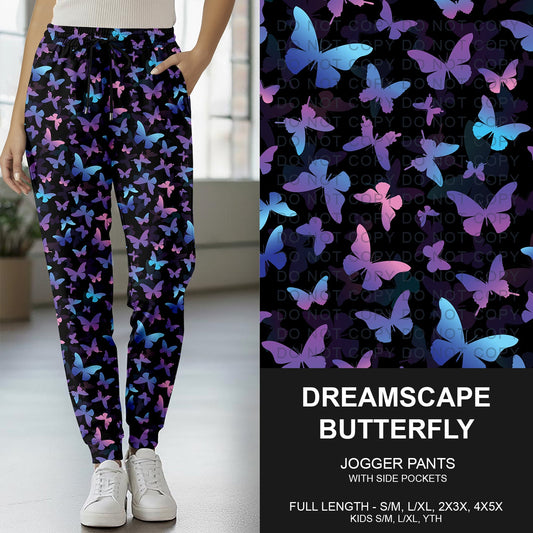 B265 - Preorder Dreamscape Butterfly Joggers (Closes 12/14. ETA mid Feb..)