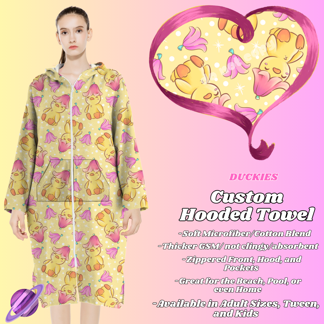DUCKIES- HOODED TOWEL- PREORDER CLOSING 4/27