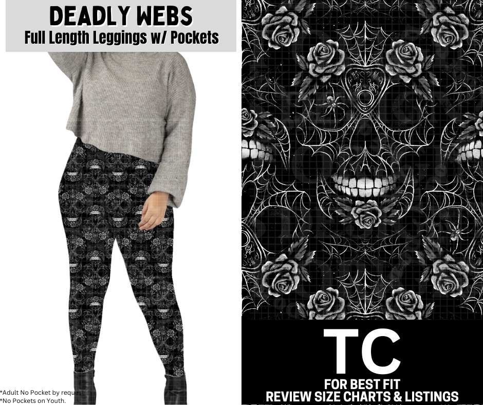 Deadly Webs Full Length Leggings w/ Pockets