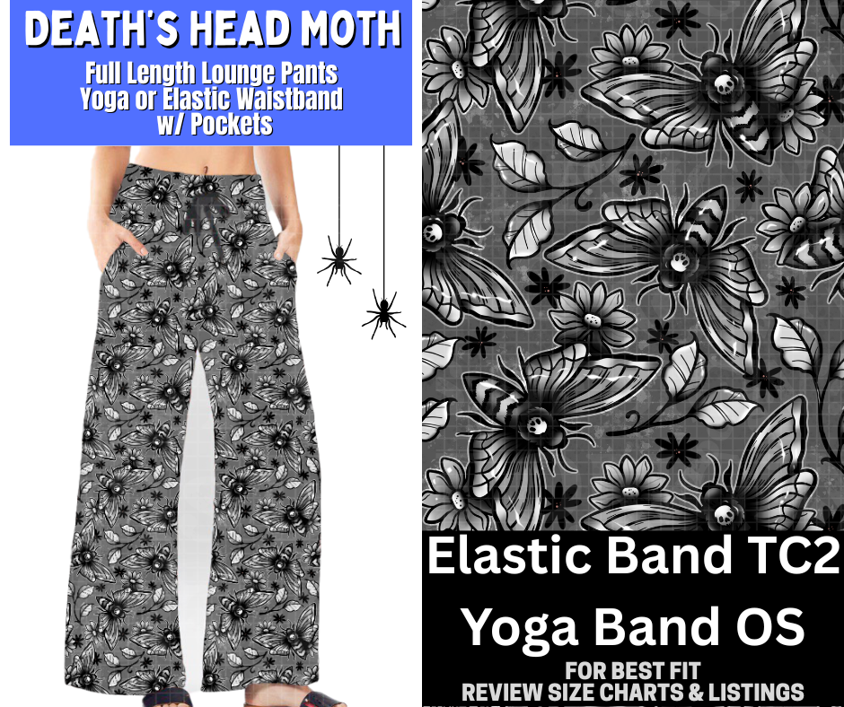 Death's Head Moth Full Length Lounge Pants