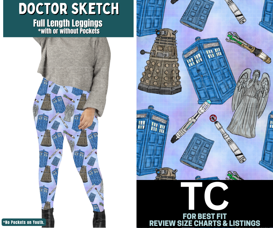 Doctor Sketch Full Length Leggings w/ Pockets