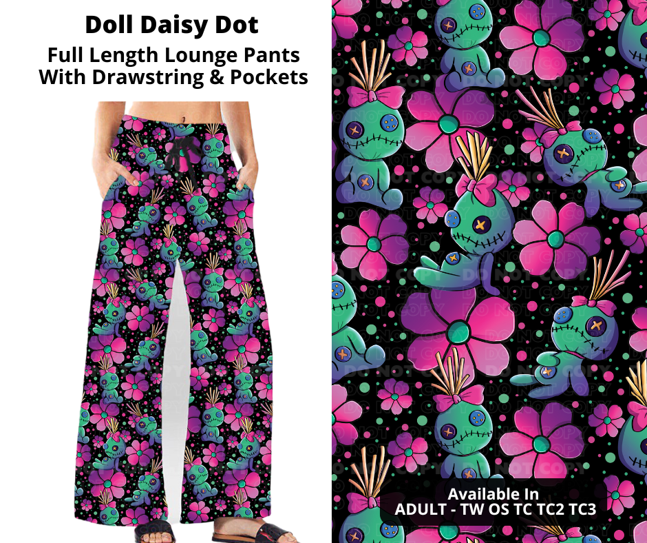 Preorder! Closes 11/21. ETA Jan. Doll Daisy Dot Full Length Lounge Pants