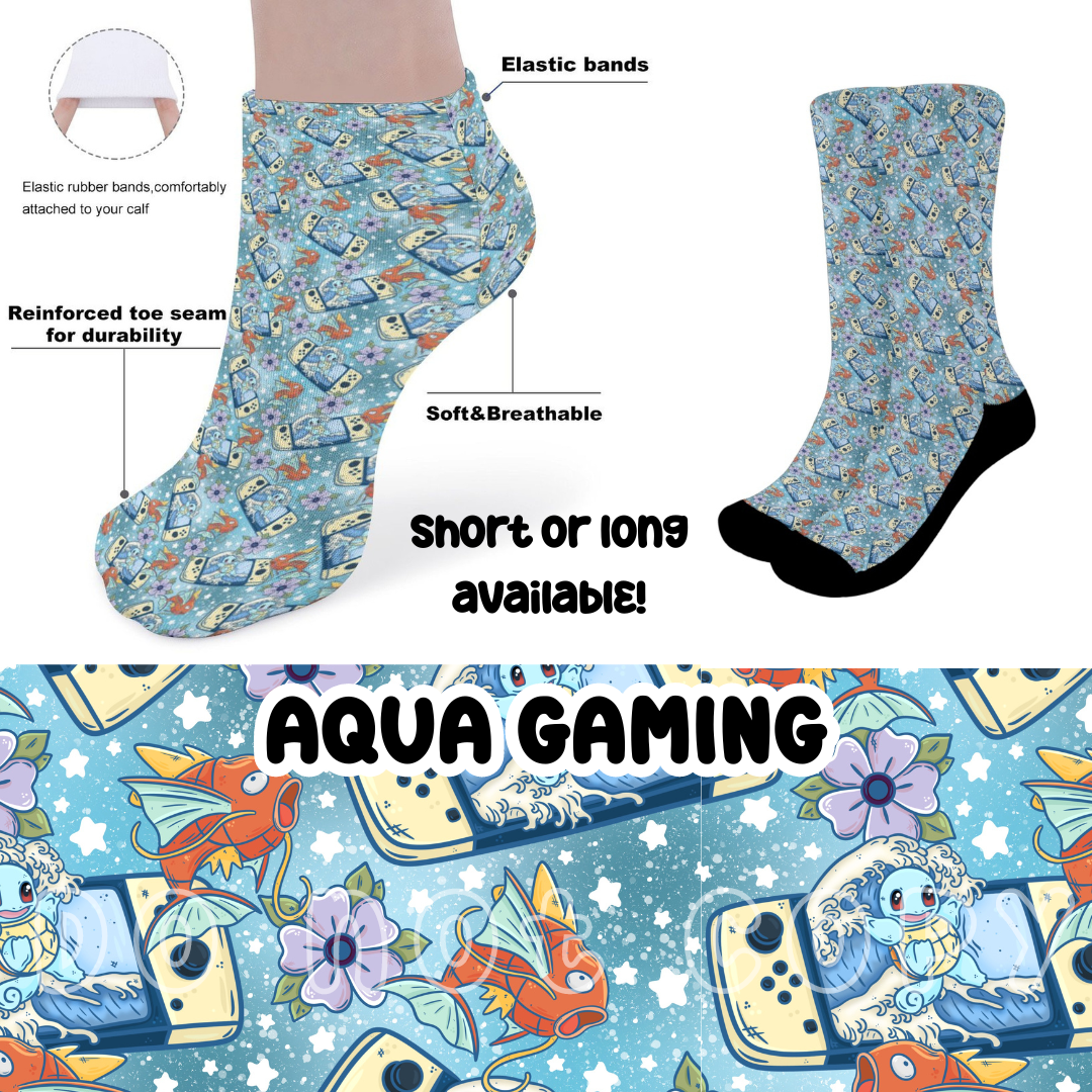 AQUA GAMING - CUSTOM PRINTED SOCKS ROUND 2