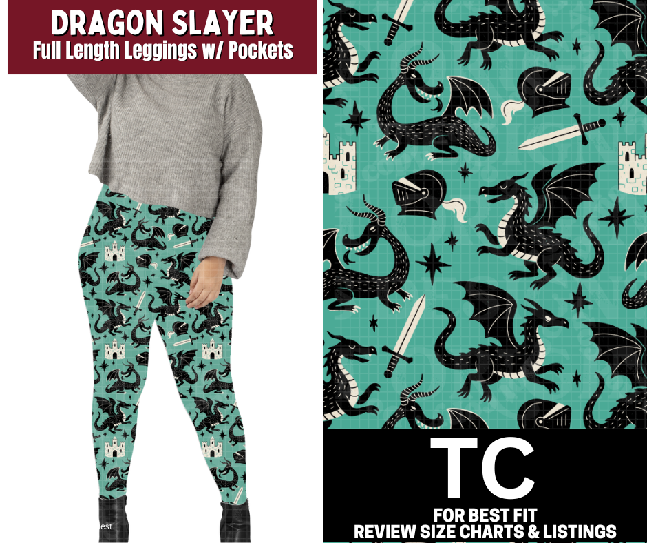 Dragon Slayer Full Length Leggings w/ Pockets