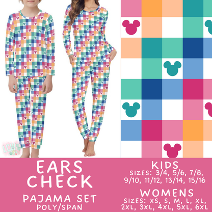 Batch #587 - Family Pajamas 2 - Closes 9/18 - ETA mid Nov - Ears Check Women's & Kid's Pajama Sets