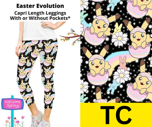 Easter Evolution Capri Length Leggings w/ Pockets