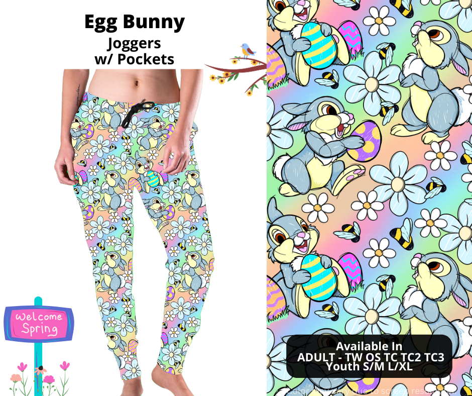 Preorder! Closes 1/20. ETA April. Egg Bunny Joggers