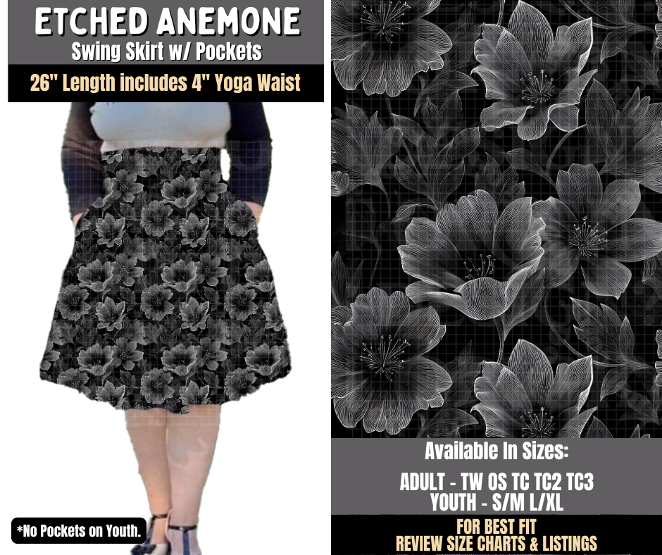 Preorder! Closes 8/3. ETA Nov. Etched Anemone Swing Skirt