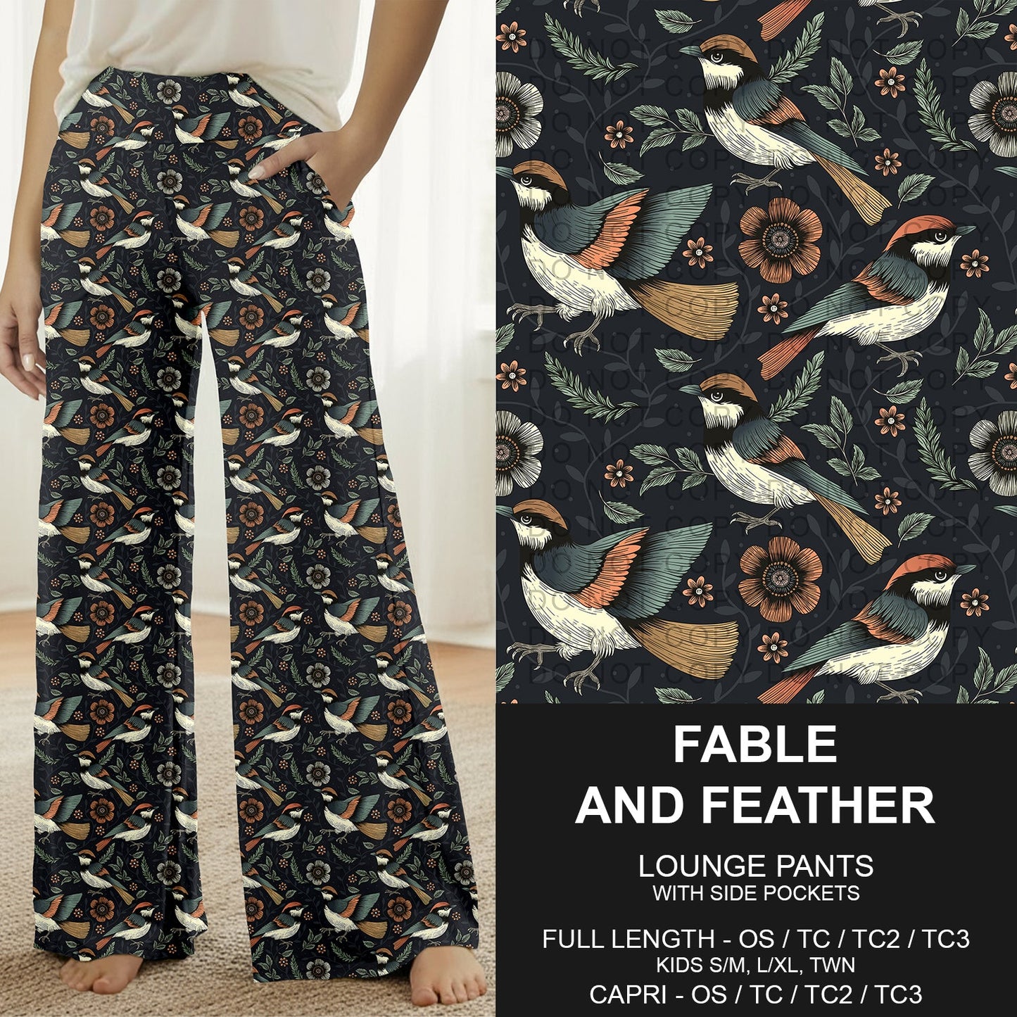 B309 - Preorder Fable and Feather Lounge Pants (Closes 8/23. ETA: late Oct.)