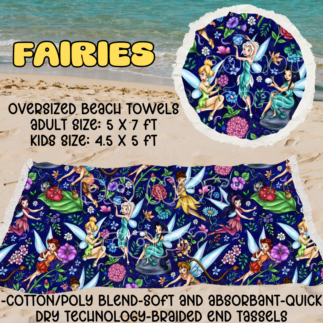 FAIRIES- OVERSIZED BEACH TOWEL