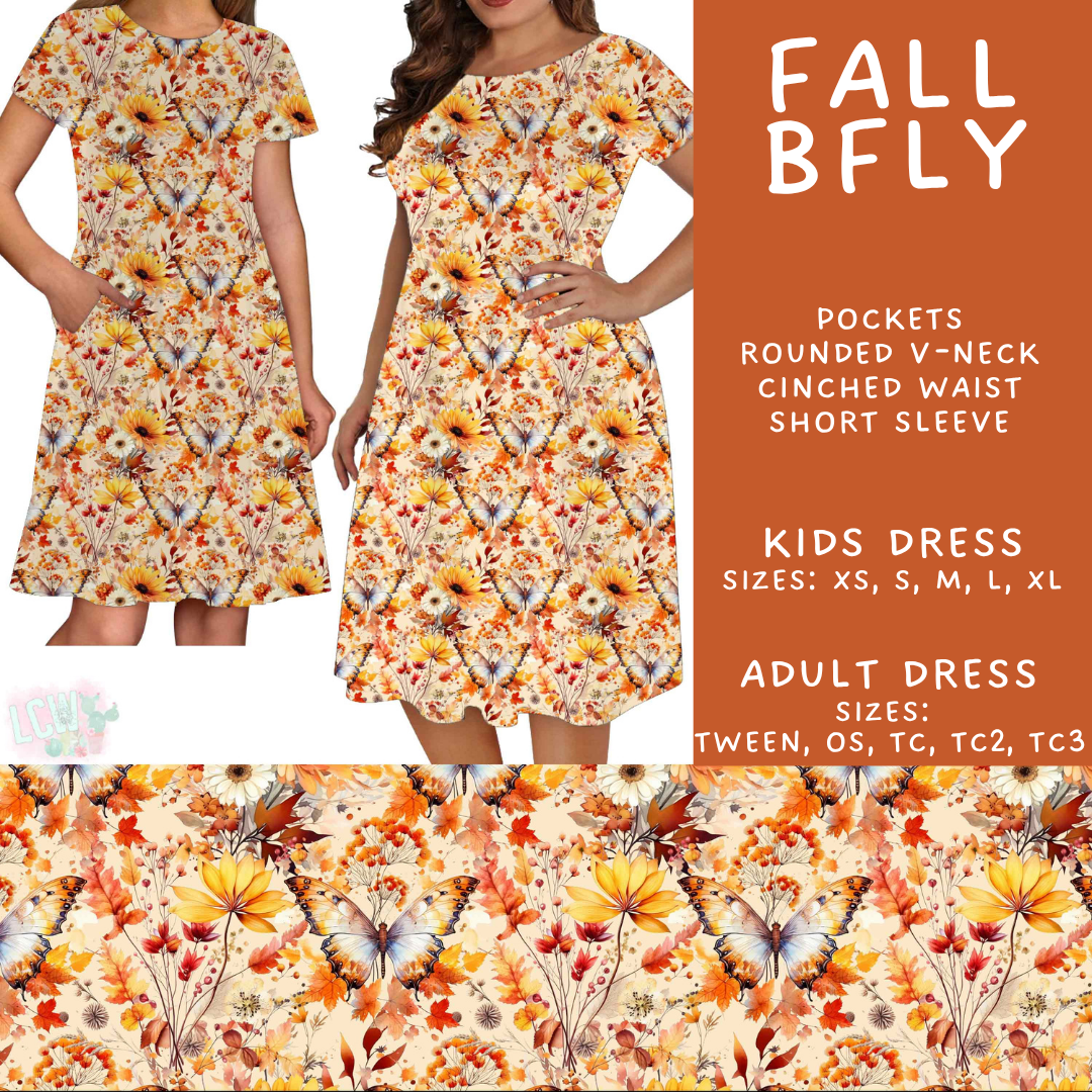 Batch #582 - Hello Fall 3 - Closes 9/7 - ETA early Nov - Fall BFly Adult & Kids Dresses