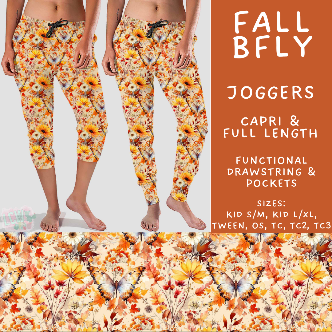 Batch #582 - Hello Fall 3 - Closes 9/7 - ETA early Nov - Fall BFly Full and Capri Length Joggers