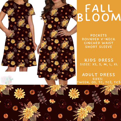 Batch #582 - Hello Fall 3 - Closes 9/7 - ETA early Nov - Fall Bloom Adult & Kids Dresses