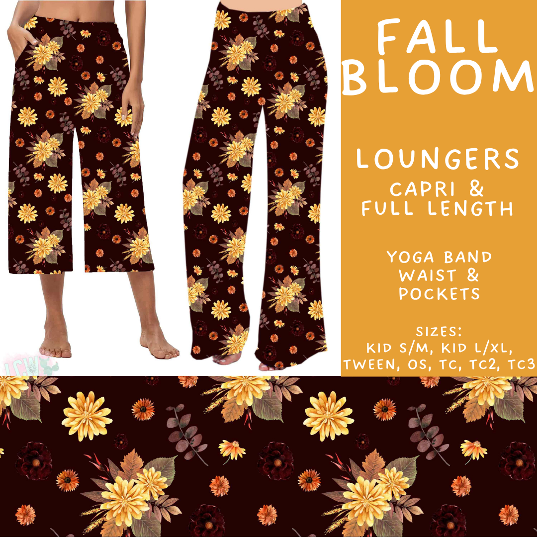 Batch #582 - Hello Fall 3 - Closes 9/7 - ETA early Nov - Fall Bloom Capri and Full Length Loungers