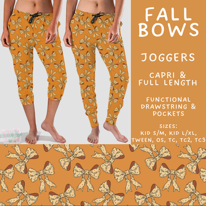 Batch #575 - Fun Run 26 - Closes 8/26 - ETA late October - Fall Bows Full and Capri Length Joggers