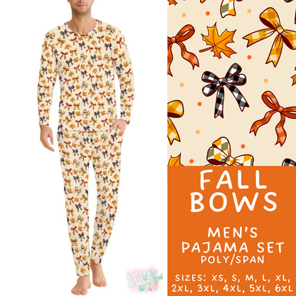 Batch #580 - Fall Family Pajamas 2 - Closes 9/4 - ETA early Nov - Fall Bows Men's Pajama Set