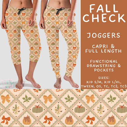 Batch #582 - Hello Fall 3 - Closes 9/7 - ETA early Nov - Fall Check Full and Capri Length Joggers